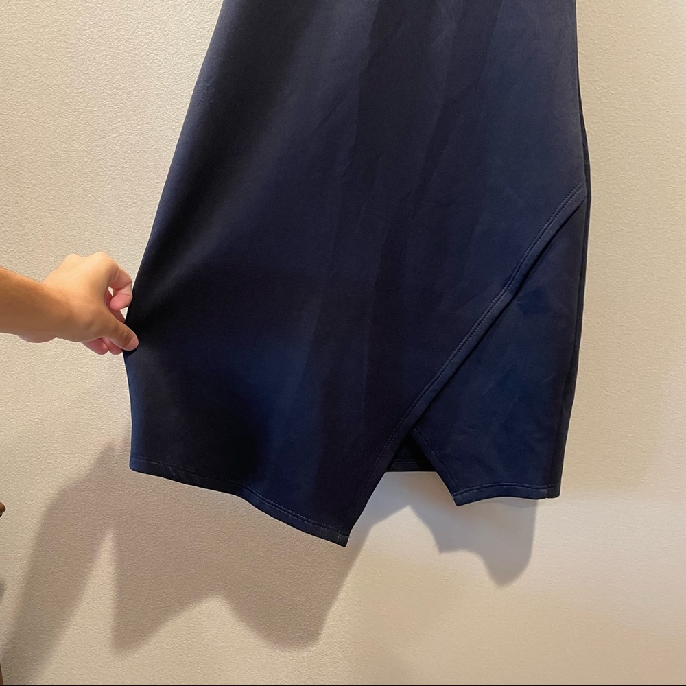 Soprano Navy Blue Asymmetrical Cocktail Dress - Picture 8 of 11